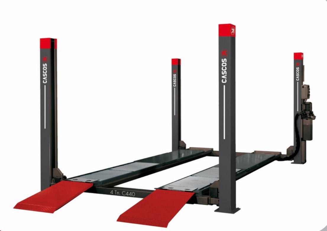 Vier koloms hefbrug 4000kg 4,8m flat Cascos / Nieuw, Auto diversen, Ophalen, Nieuw