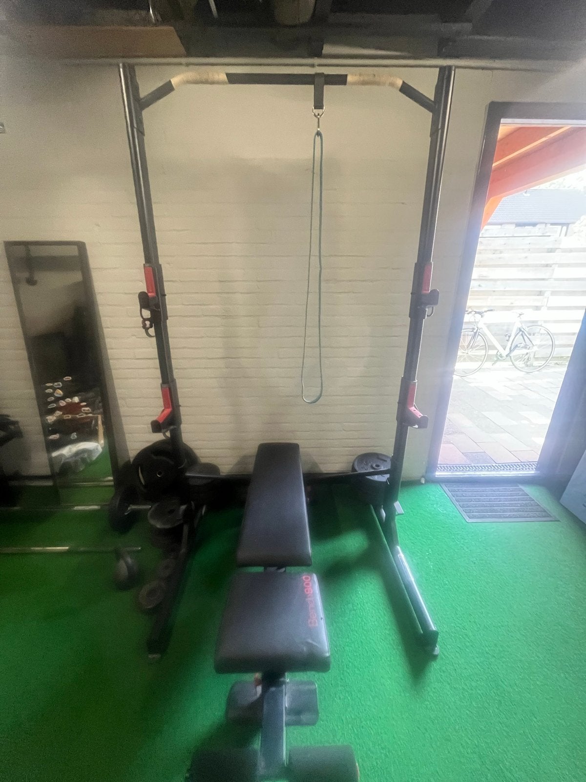 Squatrek met fitnessbank, Ophalen, Gebruikt, Armen, Fitnessbank
