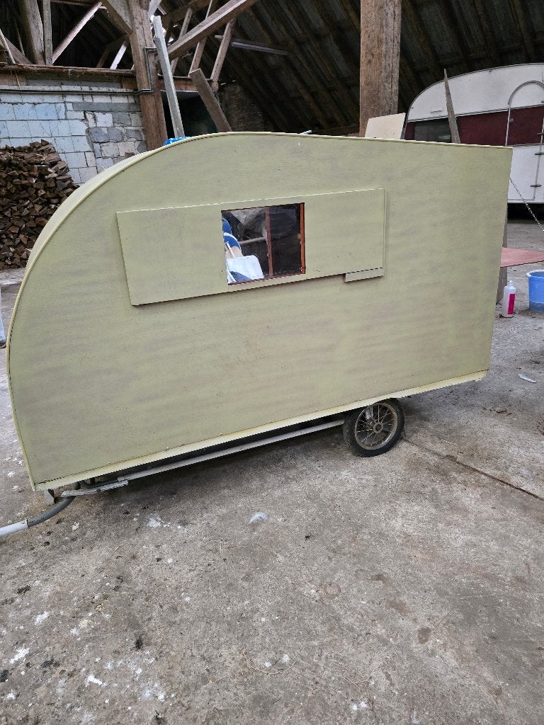 mini (fiets)caravan, Ophalen, Gebruikt