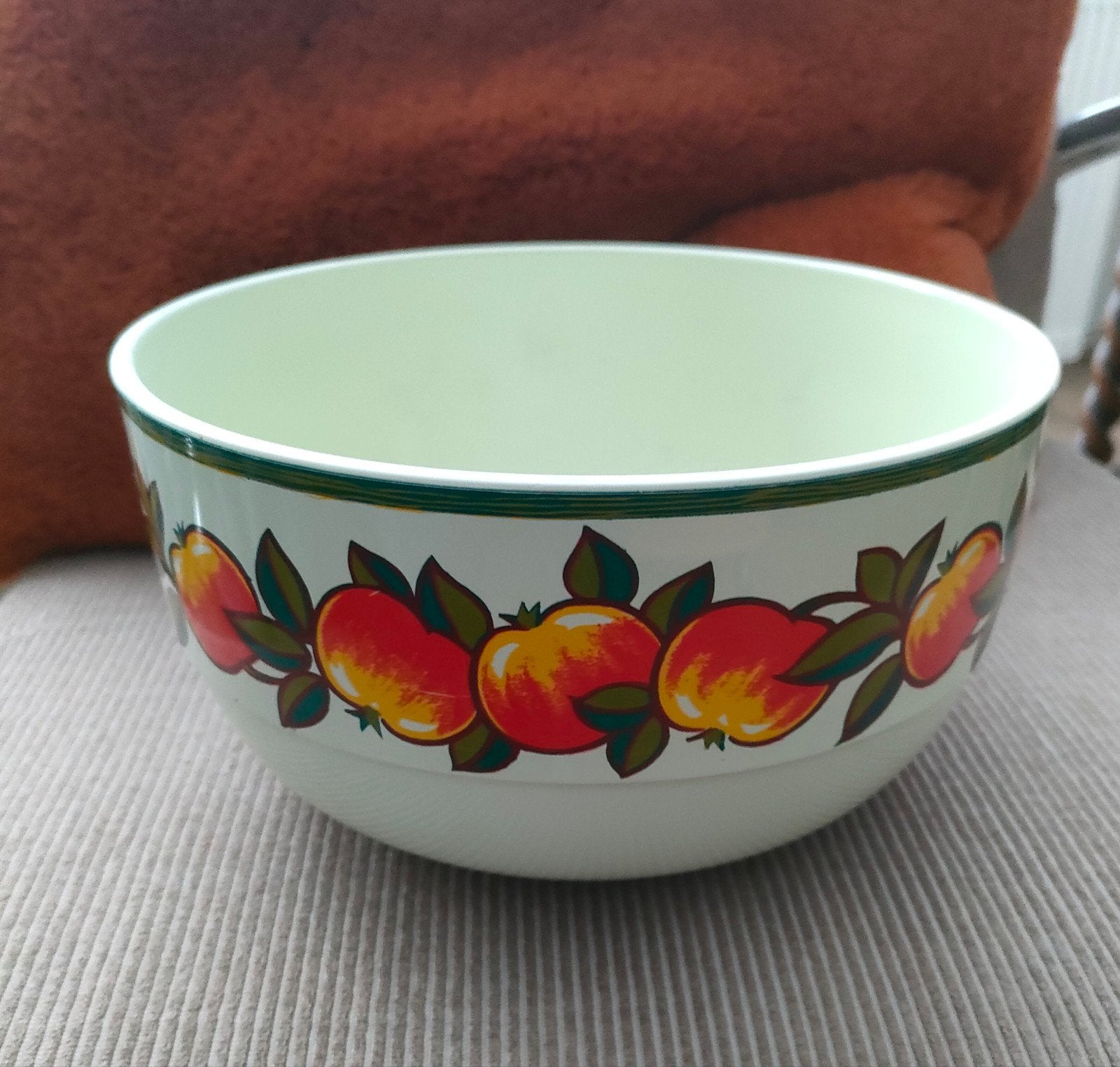 Retro jaren '70 kunststof Emsa mint groene appel kom/schaal, Ophalen of Verzenden, Huis en Inrichting