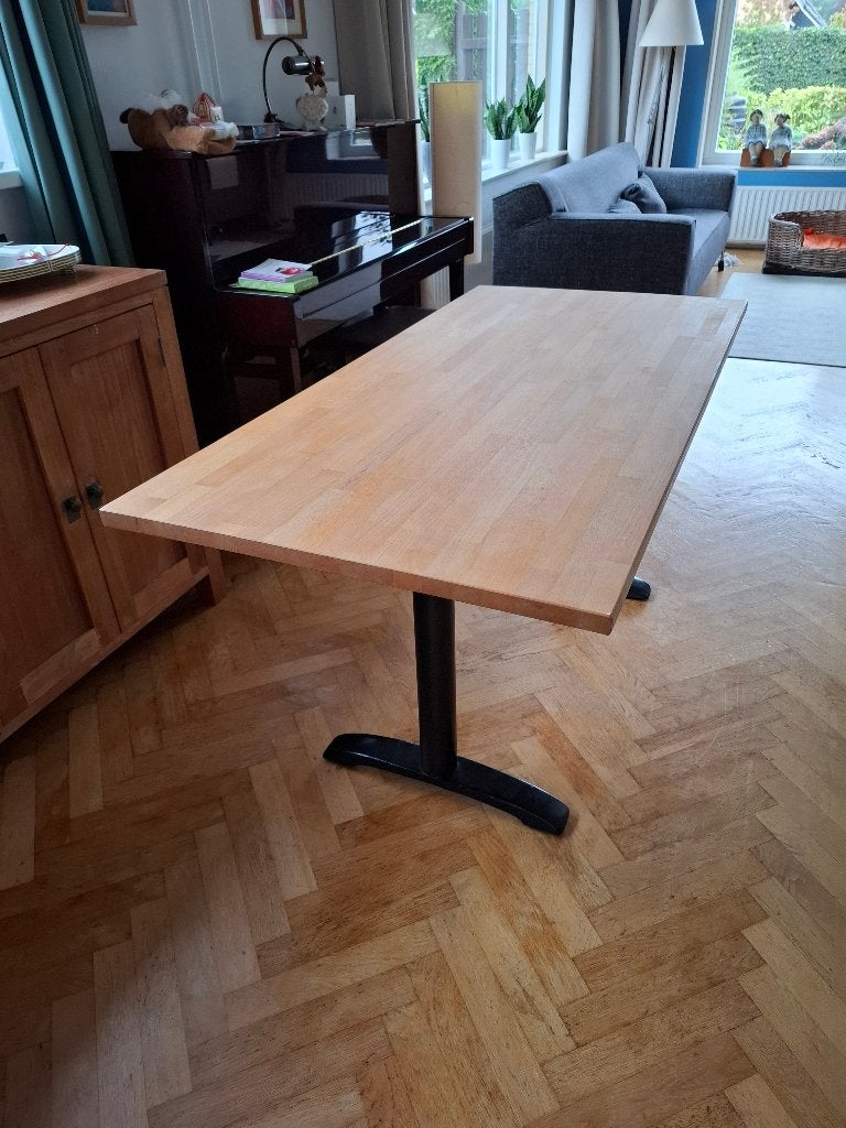 Eettafel (Eiken, 175 x 75), Ophalen, 50 tot 100 cm, Zo goed als nieuw, 150 tot 200 cm