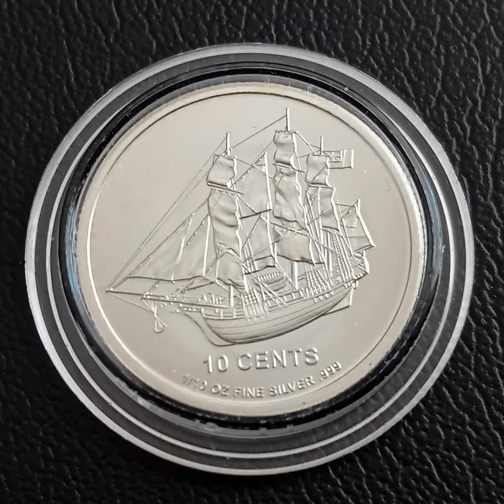 10 cents Cook Island 1/10 Oz Zilver 999.9  2012, Postzegels en Munten, Edelmetalen en Baren, Ophalen of Verzenden, Zilver