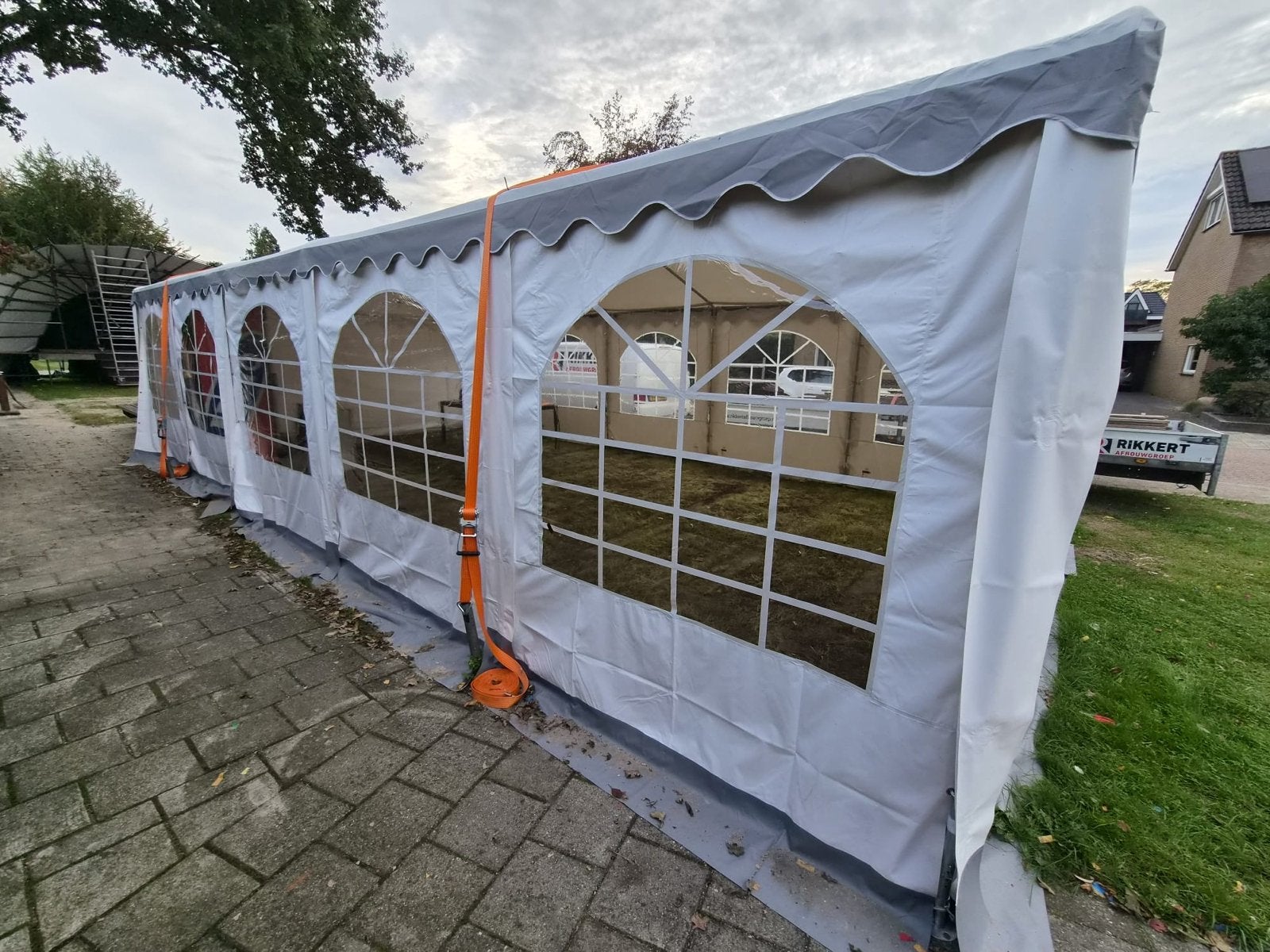 Ruime partytent / evenemententent te koop 10x5 m, Ophalen, Opvouwbaar, Partytent, Zo goed als nieuw