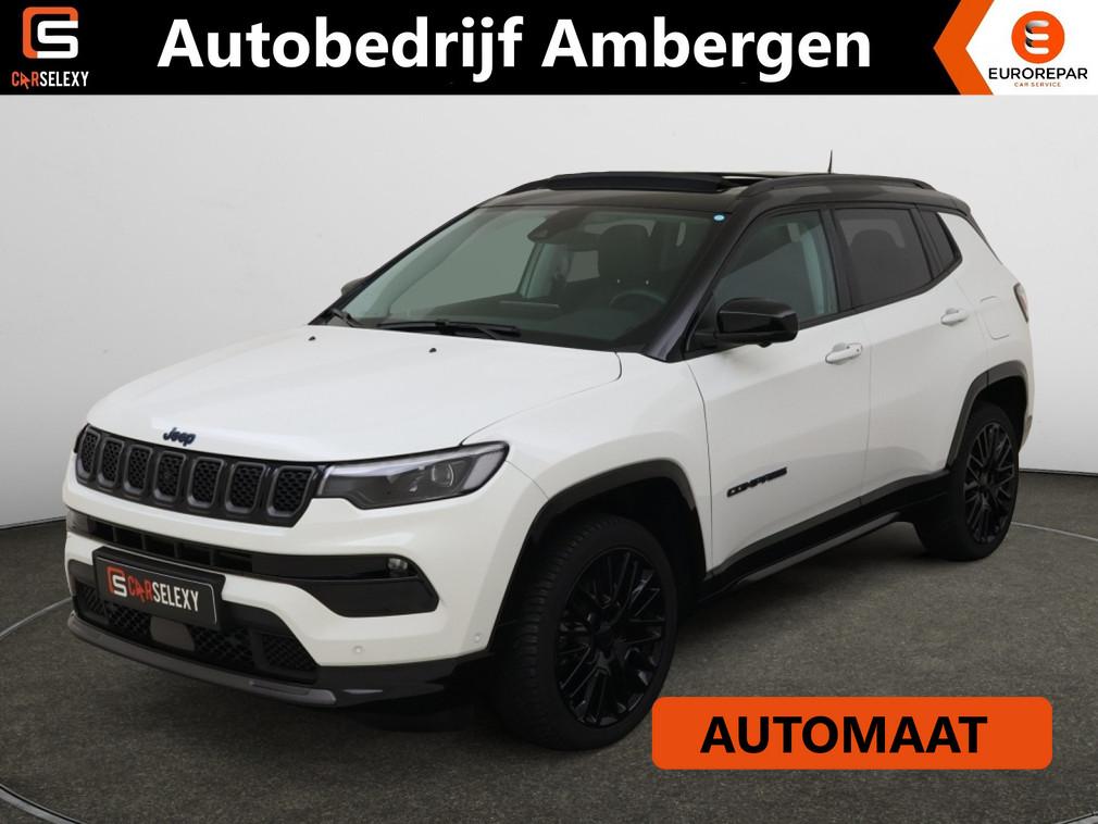 Jeep Compass 4xe 240 Hybrid 'S' Navi Pano Géén Afleverkost, 12 maanden, 4 cilinders, Wit, Bedrijf