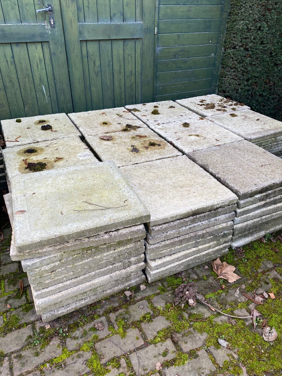 Terrastegels 24,5m2, Tuin en Terras, Tegels en Klinkers, Ophalen, Gebruikt, 10 m² of meer, Beton