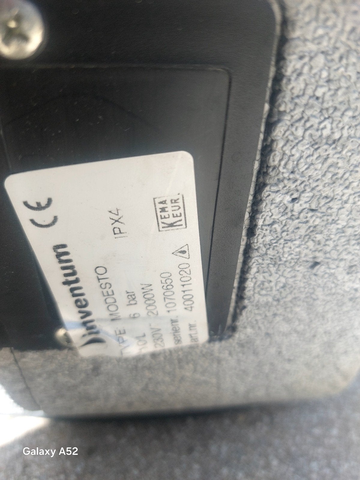 Inventum Modesto Boiler 10 liter 2000W, Gebruikt, Minder dan 20 liter, Onbekend, Boiler