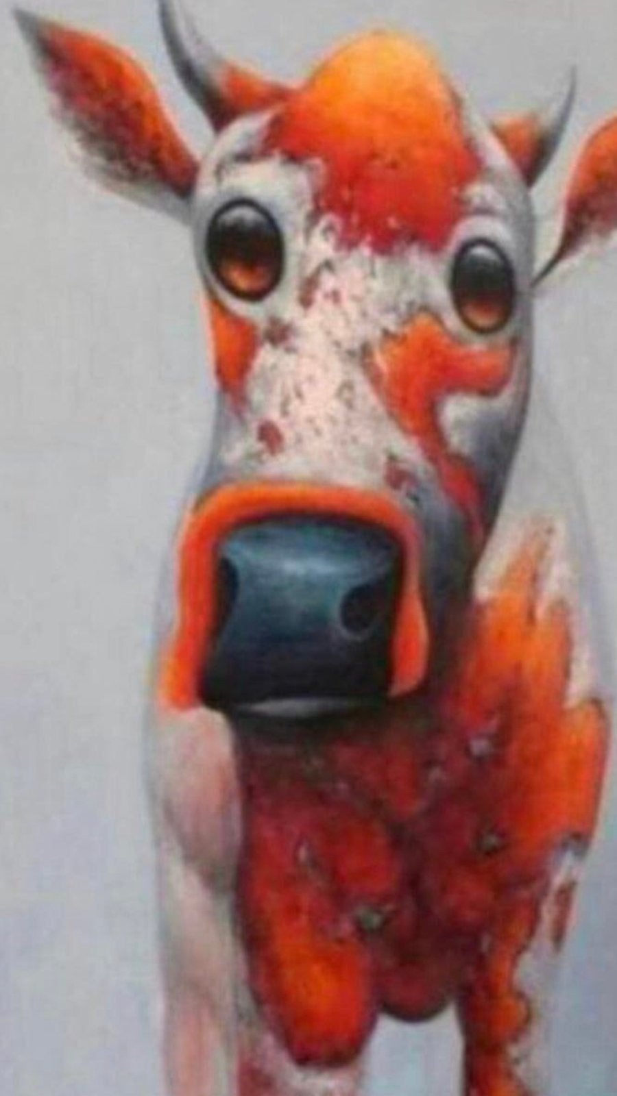 Schilderij koe originele verf, Ophalen