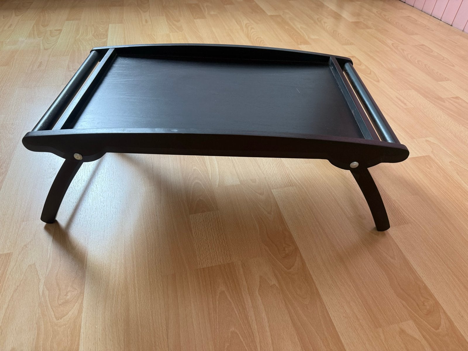 Houten ontbijt op bed dienblad met inklapbare poten, Ophalen, Gebruikt, Bruin, Hout