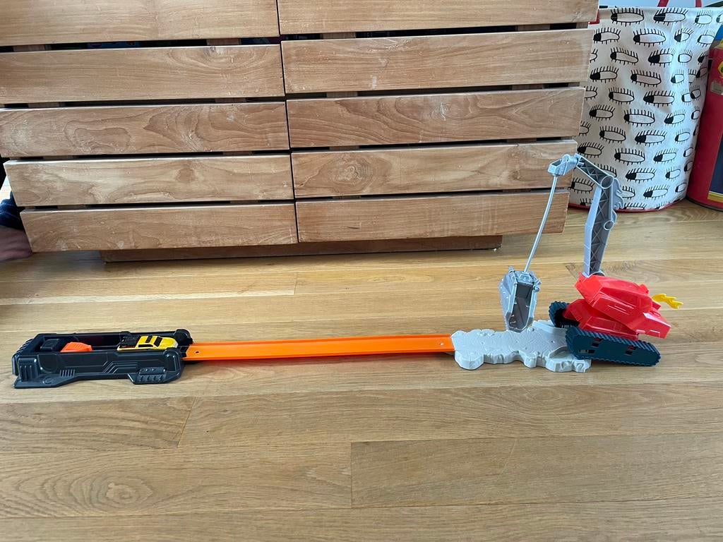 Hotwheels baan, Ophalen, Zo goed als nieuw, Handmatig, Hot Wheels