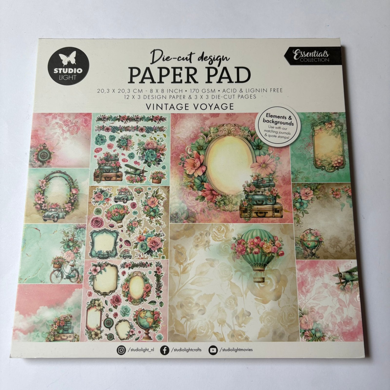Papetpad vintage voyage nieuw nu 5,00, Hobby en Vrije tijd, Scrapbooking, Ophalen of Verzenden, Zo goed als nieuw