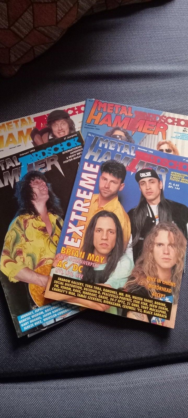 4 Metal Hammer & Aardschok tijdschriften uit de jaren '90, Boeken, Ophalen of Verzenden, Gelezen, Muziek, Film of Tv