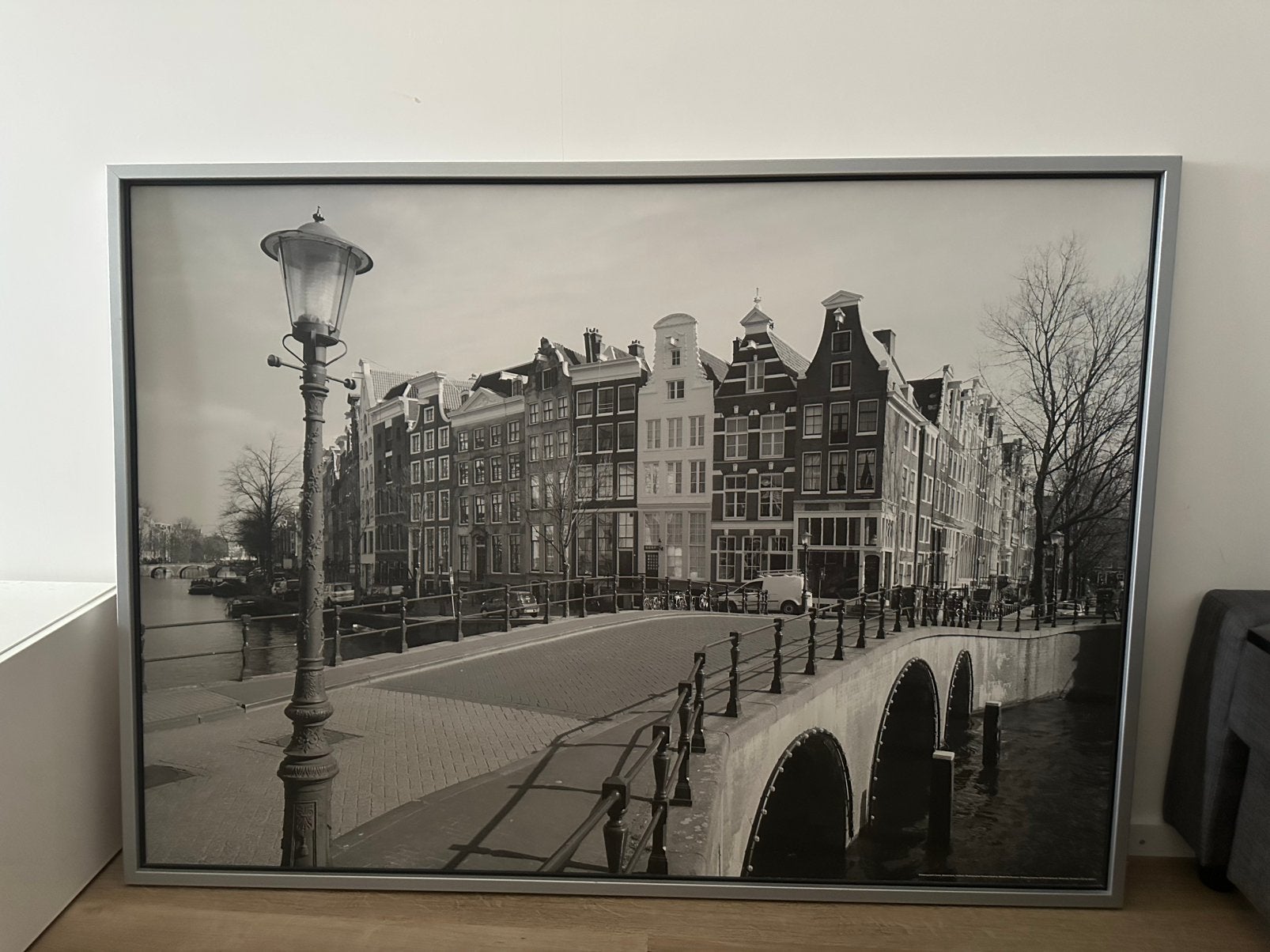 IKEA Schilderij Amsterdam Keizersgracht, Ophalen, 125 cm of meer, Zo goed als nieuw, Schilderij