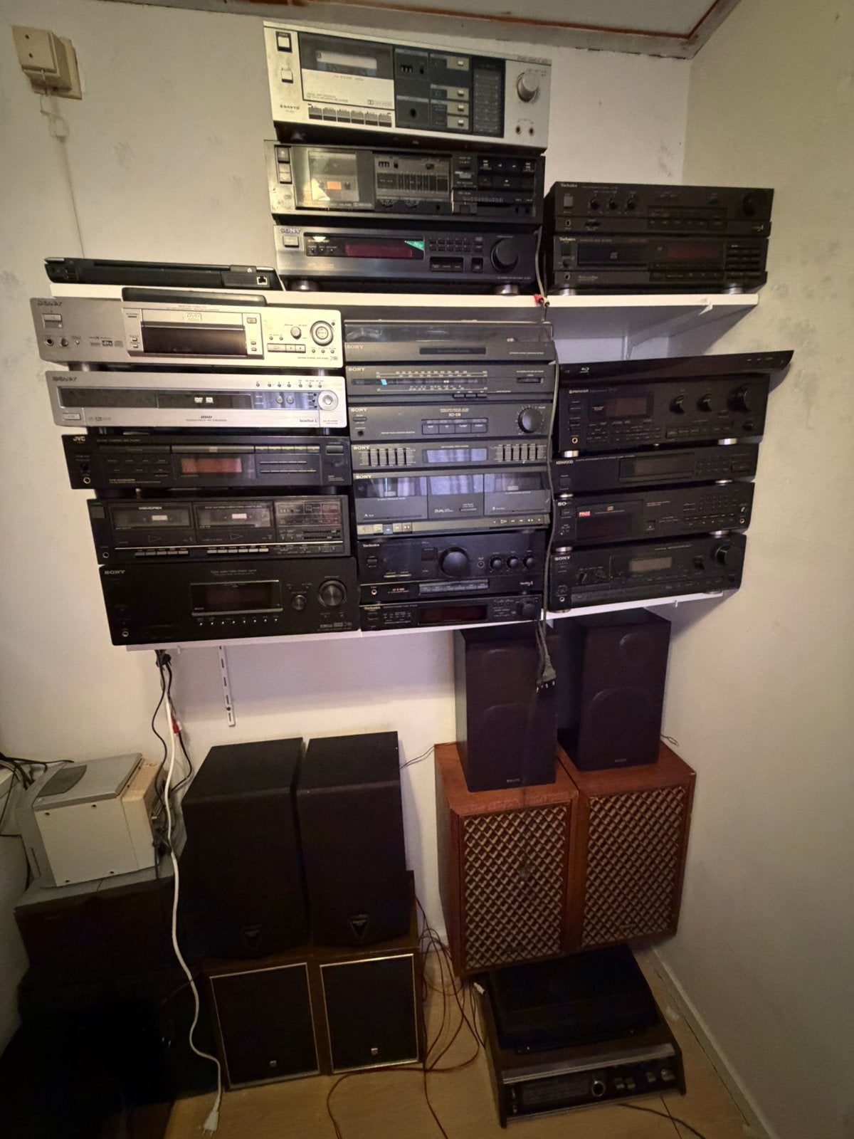 Diverse audio akai sony technics philips kenwood, Ophalen of Verzenden, Zo goed als nieuw, Cassettedeck, Sony
