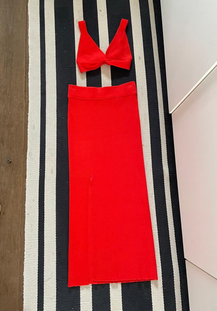 Zara rood tweedelig setje - top en rok, Kleding | Dames, Rokken, Maat 38/40 (M), Oranje, Ophalen of Verzenden, Zo goed als nieuw