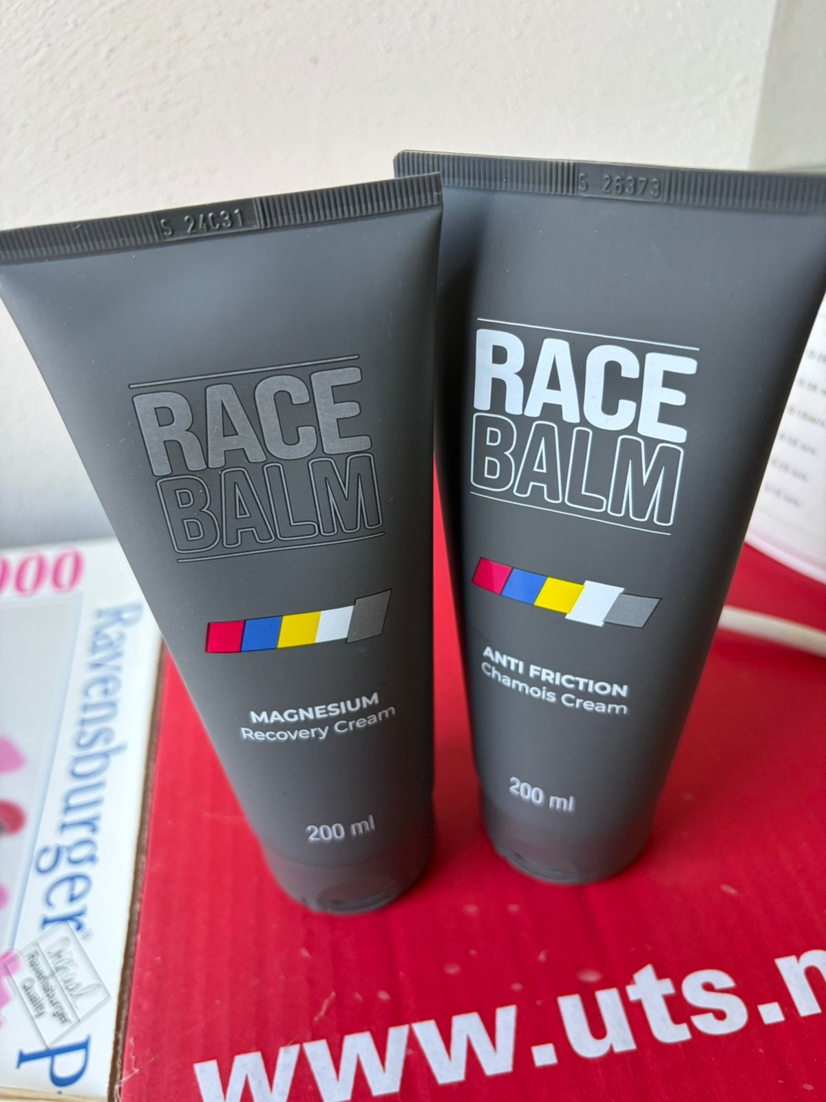 Race Balm Magnesium Recovery + Anti Friction 2x 200 ml, Ophalen of Verzenden, Zo goed als nieuw, Poeder of Drank