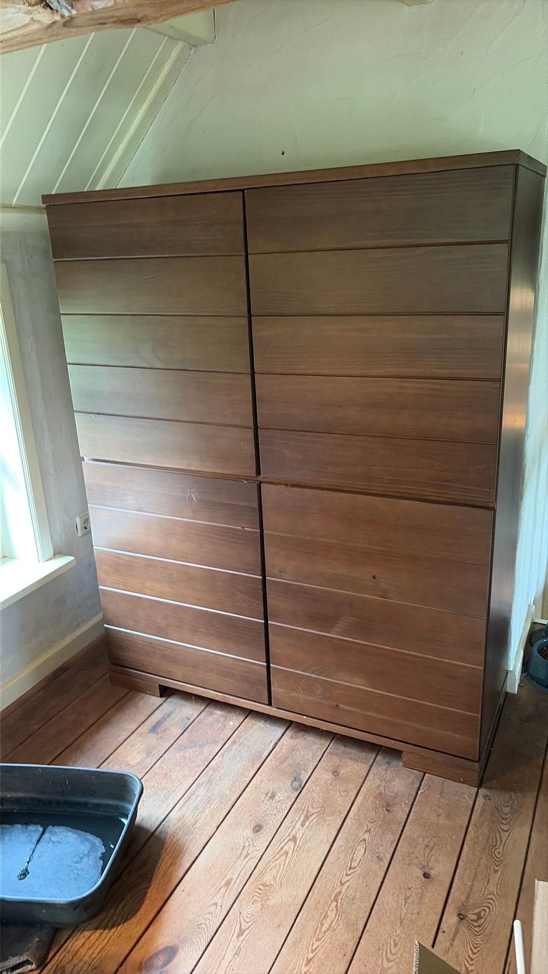 Kast houtenopbergkast, Huis en Inrichting, Ophalen, Gebruikt, 25 tot 50 cm, Minder dan 100 cm
