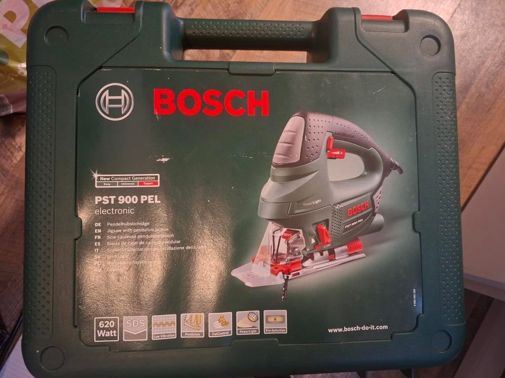 Bosch PST 900 PEL Decoupeerzaag 620W met koffer, Ophalen, Gebruikt, 600 tot 1200 watt, Bosch
