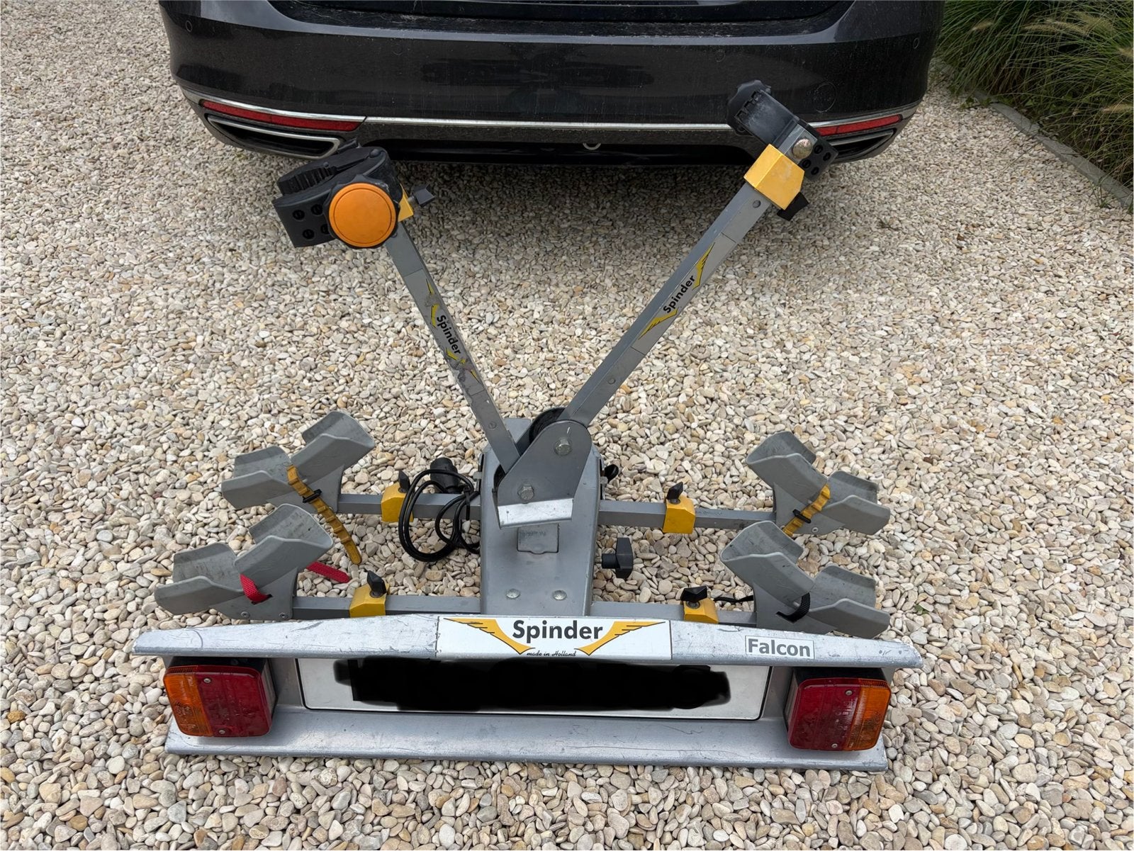 Spinder Falcon trekhaak fietsendrager voor 2 fietsen, Auto diversen, Fietsendragers, Ophalen, 2 fietsen, Gebruikt, Trekhaakdrager