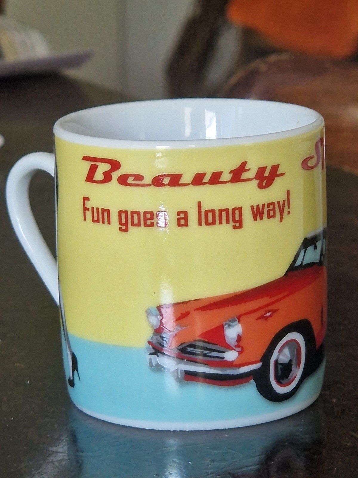 Vintage espresso koffie mokje - Finecasa - Vabene porselein, Ophalen