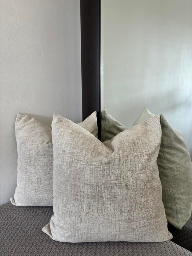 FLEXFORM sierkussen 2x, Huis en Inrichting, Woonaccessoires | Kussens, Nieuw, Beige, Vierkant, Ophalen of Verzenden