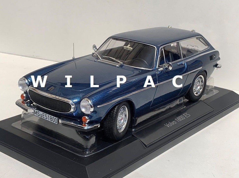 Volvo P1800 ES 1:18 donkerblauw metallic 1 v 500 van. Norev., Ophalen of Verzenden, Nieuw, Auto, Norev