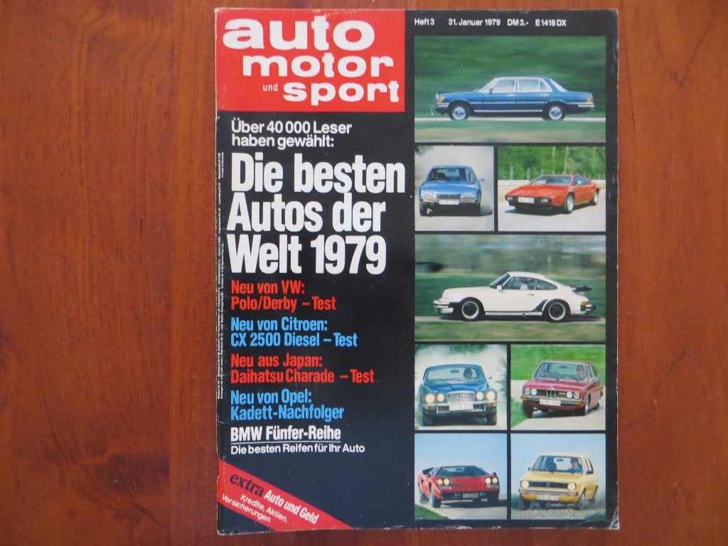 Auto Motor und Sport 3 1979 Volkswagen Polo, Derby, CX 2.5 D, Ophalen of Verzenden, Nieuw, Volkswagen
