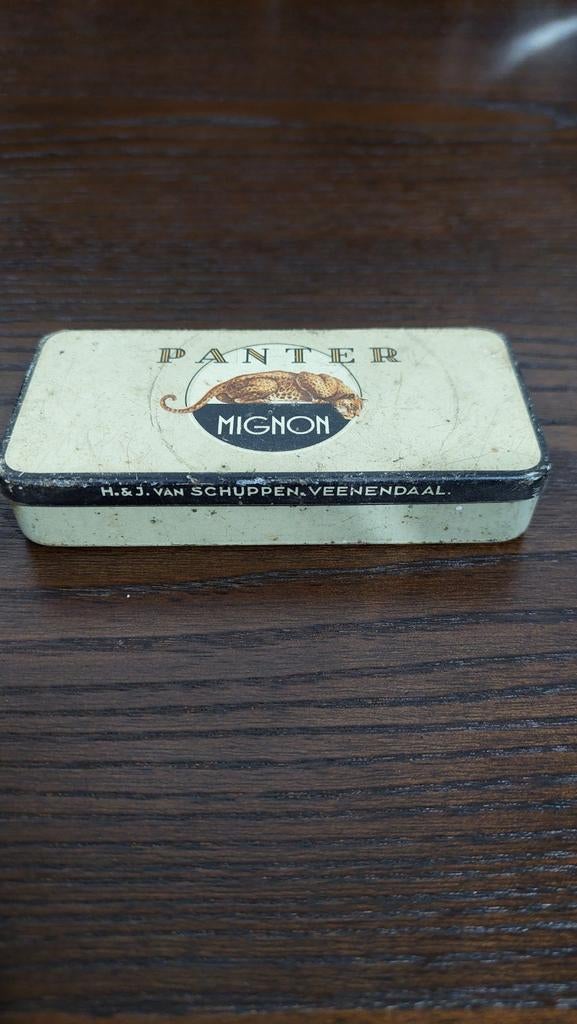 Sigarenblikjes Panter Mignon en Karel I, Ophalen of Verzenden, Sigarenbandjes