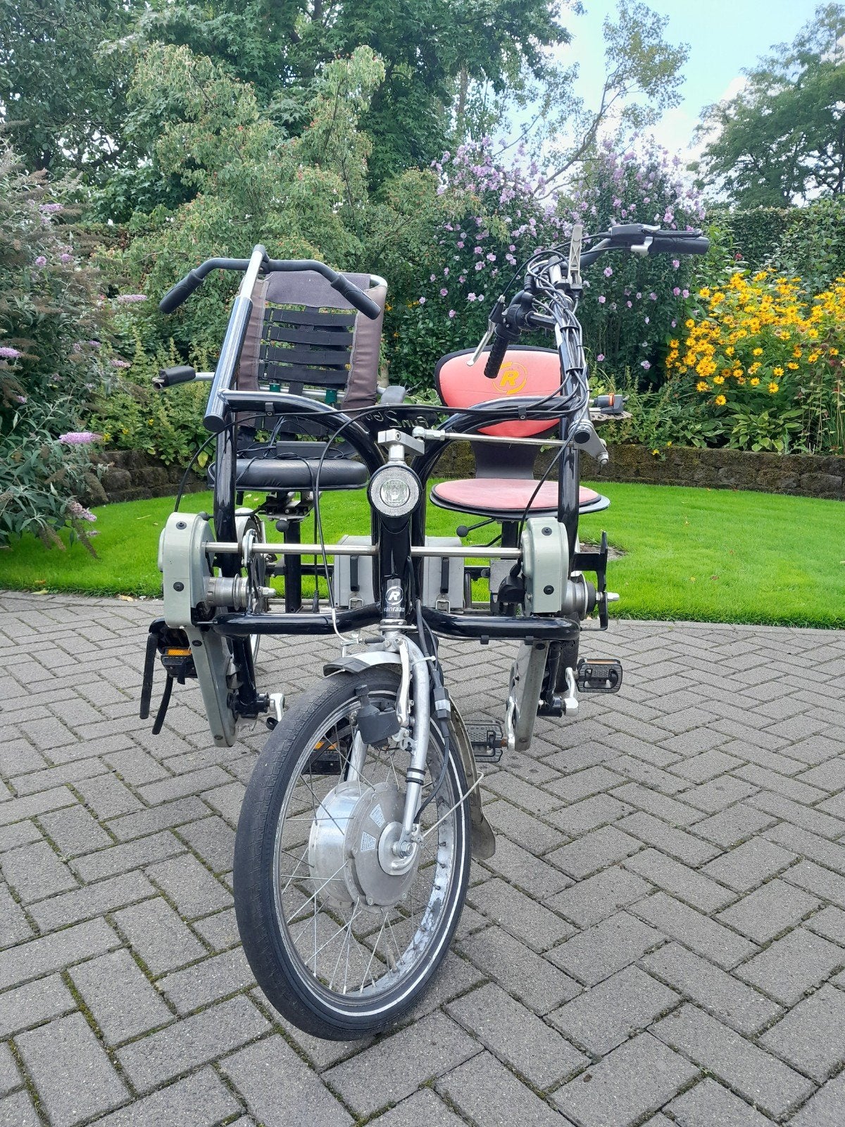 Duo fiets met elektrische ondersteuning, Ophalen, Minder dan 10 versnellingen, Gebruikt, Minder dan 49 cm