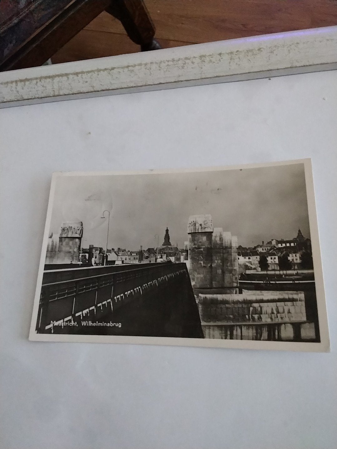 Oude Ansichtkaart Maastricht Wilhelminabrug 1951, Ophalen of Verzenden, 1940 tot 1960, Limburg