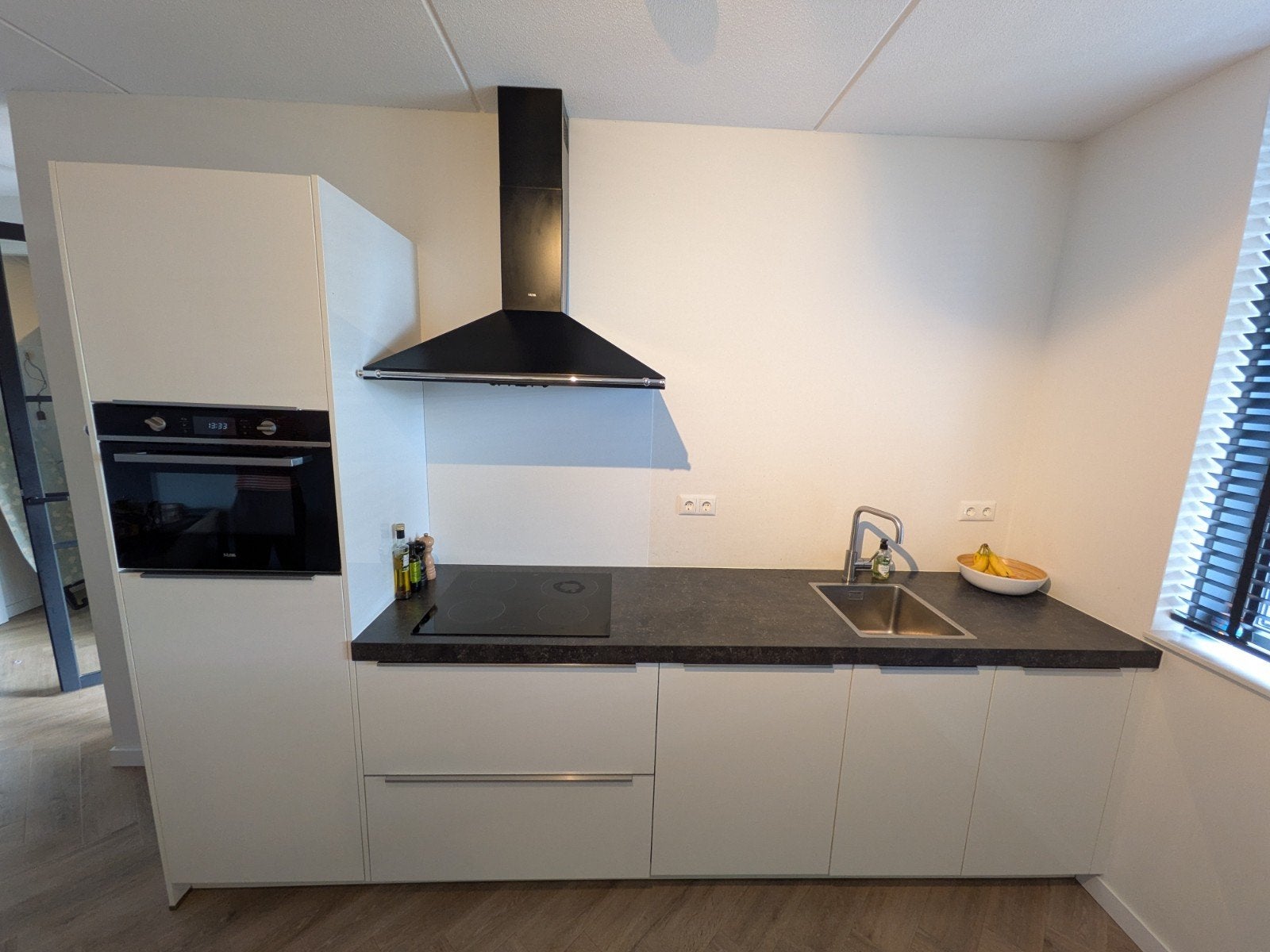 GRATIS AFHALEN Moderne dubbelwandige keuken met inbouwappara, Ophalen, Wit, Dubbelwandige keuken, Composiet