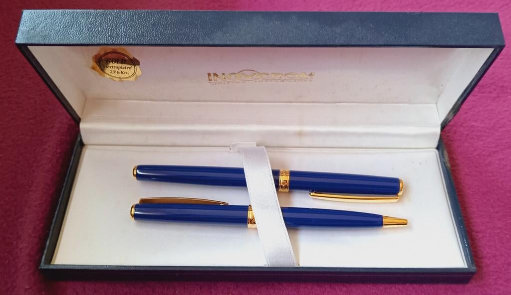 NIEUW! Inoxcrom Sirocco Pennenset (24 karaats), Verzamelen, Pennenverzamelingen, Nieuw, Vulpen, Overige merken, Ophalen of Verzenden