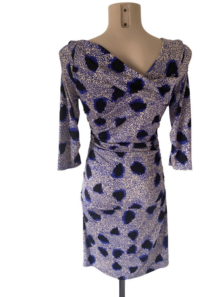 Diane von Furstenberg jurk S, Maat 38/40 (M), Blauw, Ophalen of Verzenden, Zo goed als nieuw