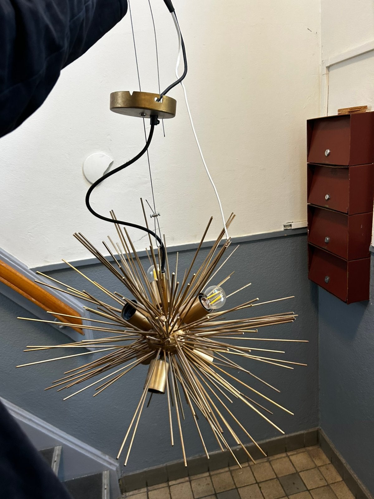Lamp 6 fittingen, Huis en Inrichting, Ophalen, Zo goed als nieuw