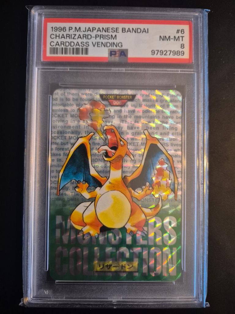 Charizard Green Prism Carddass Vending PSA 8, Hobby en Vrije tijd, Verzamelkaartspellen | Pokémon, Ophalen of Verzenden, Gebruikt