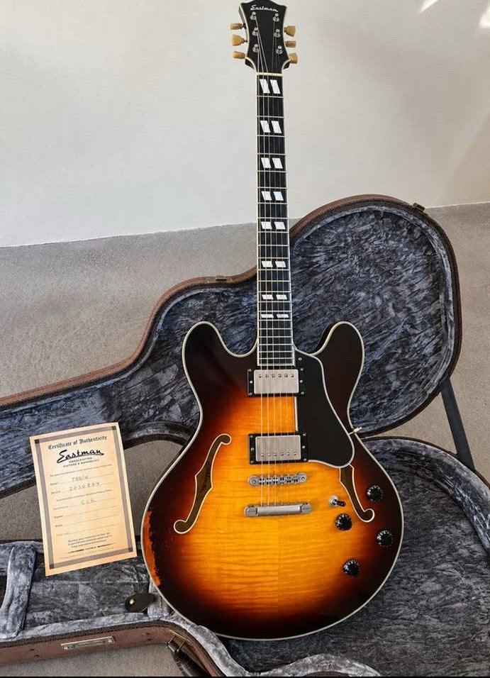 Eastman T59/v – Lollar Imperial – ES-335, Ophalen, Zo goed als nieuw, Semi-solid body, Overige merken