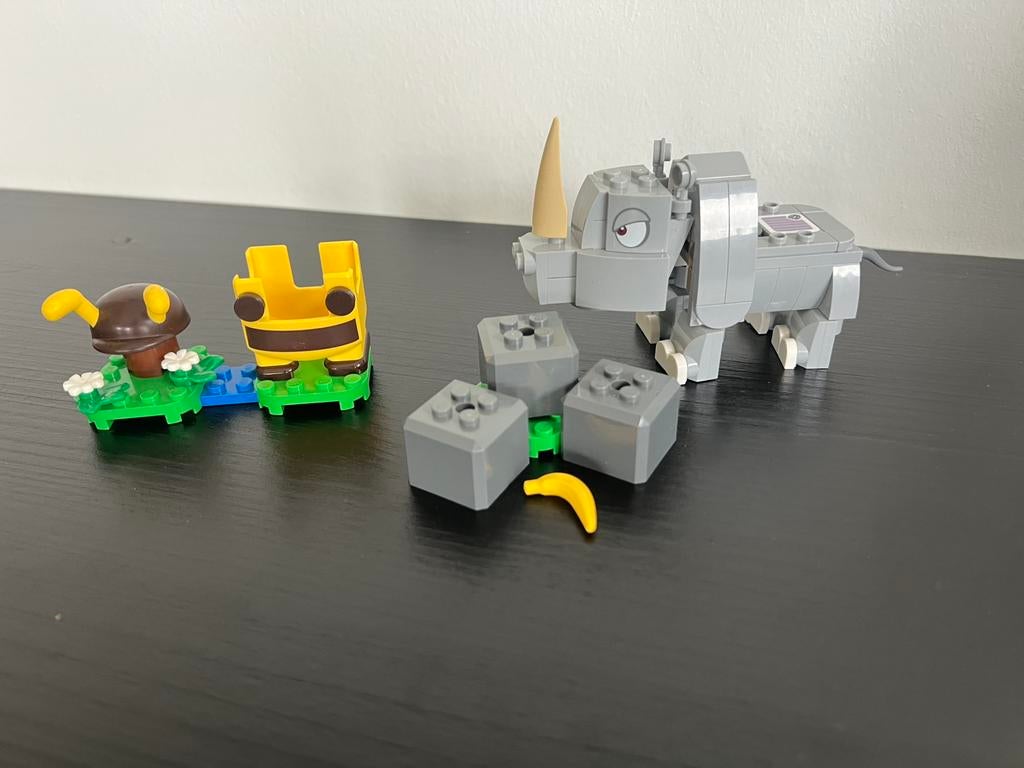 Lego Power-uppakket: Bijen-Mario 71394 Rambi neushoorn 71420, Ophalen of Verzenden, Gebruikt