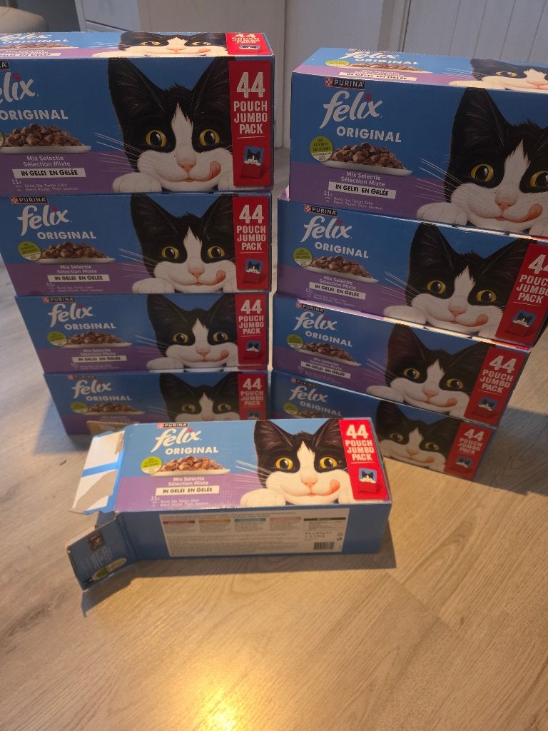 9 dozen Felix kattenvoer Original Mix Selectie Jumbo Pack 44, Ophalen of Verzenden, Kat