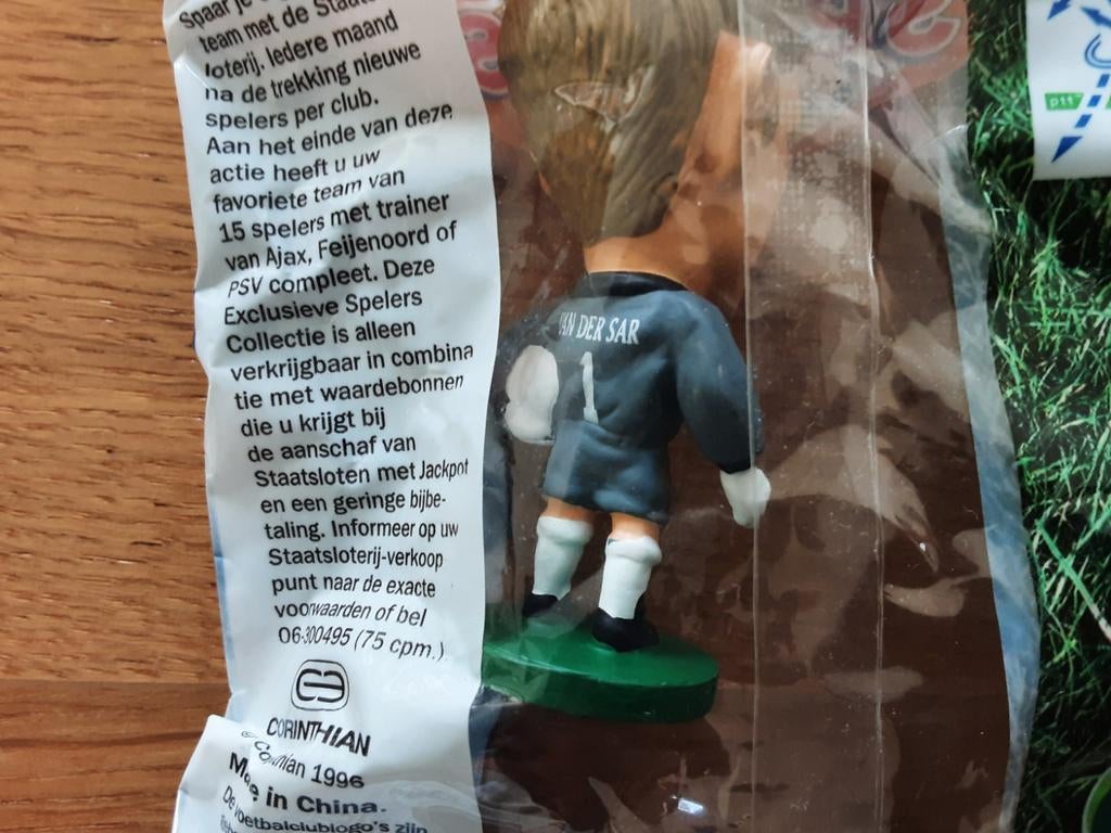 Voetbal poppetje Edwin van der Sar Corinthian 1996, Ophalen of Verzenden, Nieuw, Ajax, Beeldje of Poppetje
