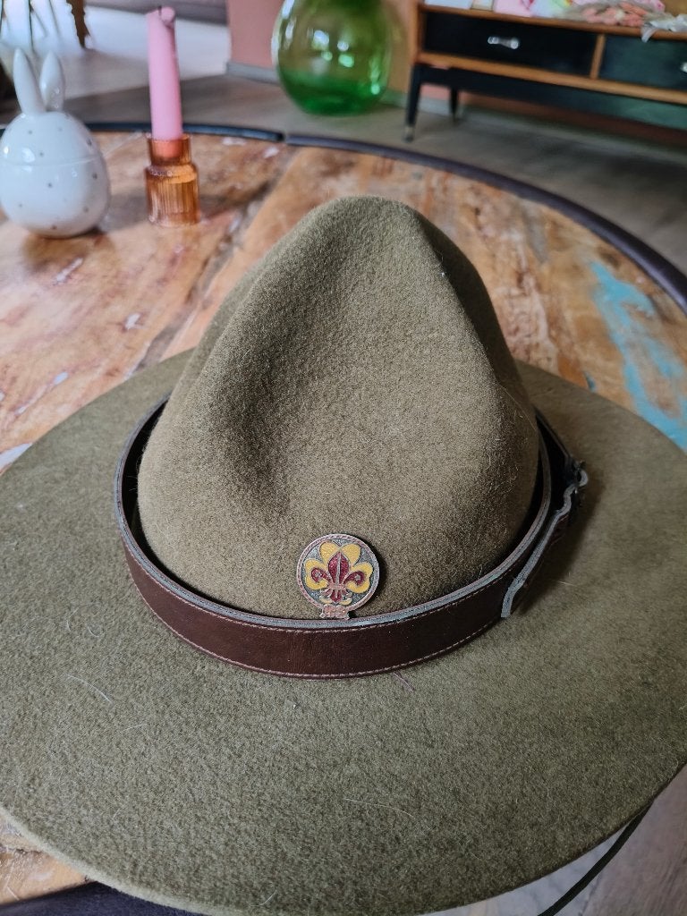 Vintage Scout hoed - Maat 55, Ophalen of Verzenden, Gebruikt, Pet, Hoed of Sjaal