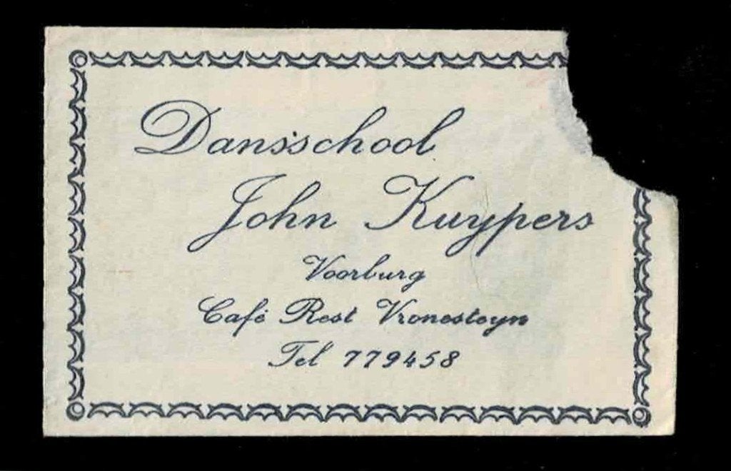 suikerzakje 1348 Dansschool John Kuypers Voorburg, Verzamelen, Ophalen of Verzenden, Nederland