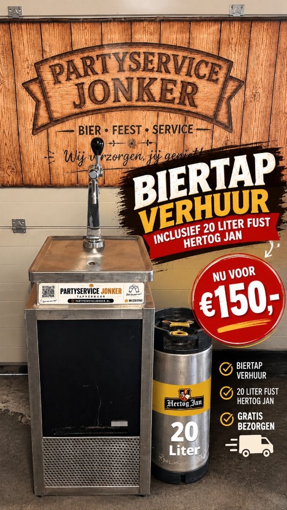 BIERTAP HUREN inclusief 20 liter Hertog Jan – NU €150!, Ophalen, Gebruikt, Overige