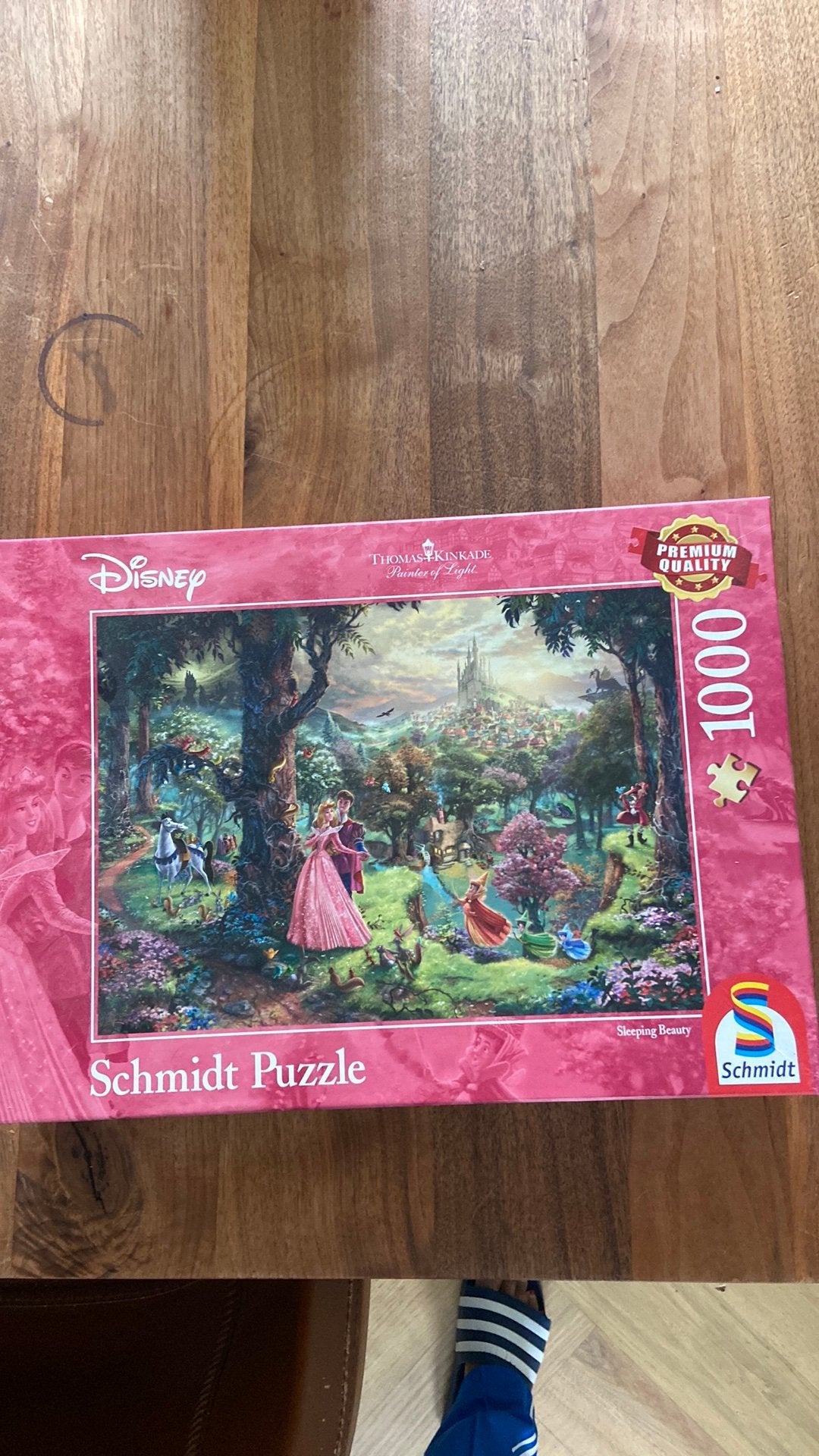 Disney Sleeping Beauty Thomas Kinkade puzzel 1000 stukjes, Ophalen of Verzenden, Meer dan 50 stukjes, Zo goed als nieuw, 6 jaar of ouder