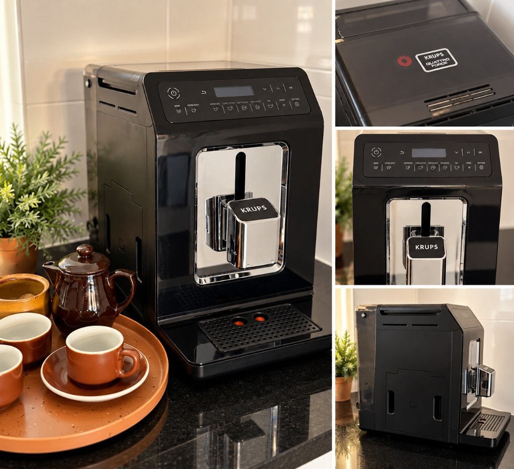 KRUPS Evidence EA89 – Luxe koffiemachine, Ophalen, Afneembaar waterreservoir, Koffiemachine, Koffiebonen