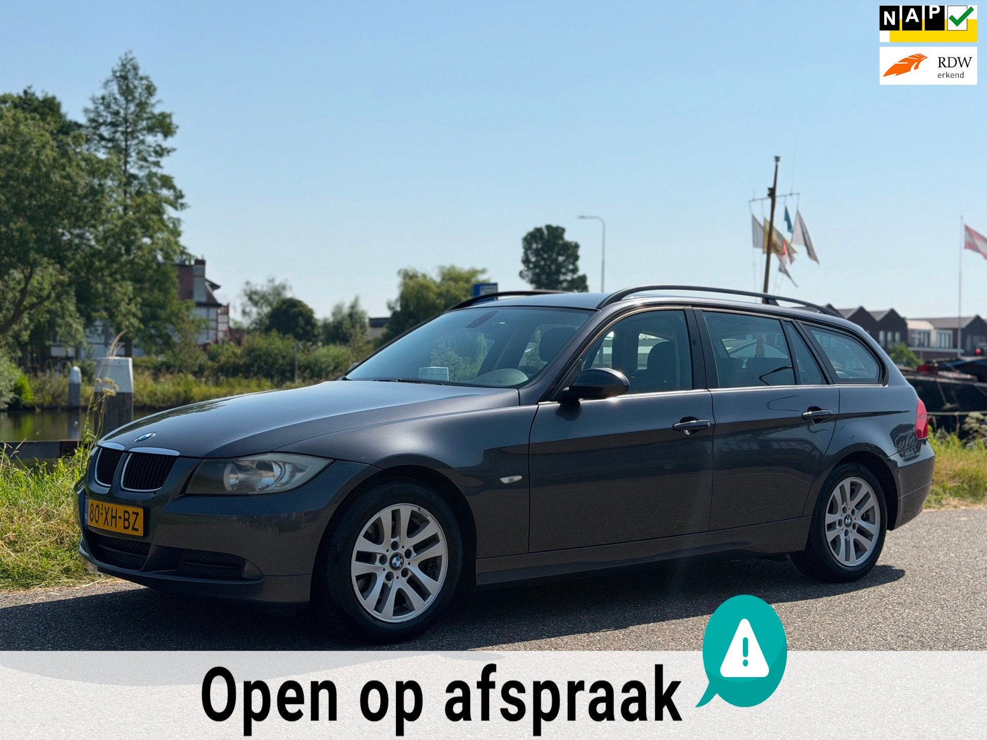BMW 3-serie Touring 318i High Executive CRUISE CLIMA LEDER P, Auto's, 13 km/l, Achterwielaandrijving, Zwart, 4 cilinders