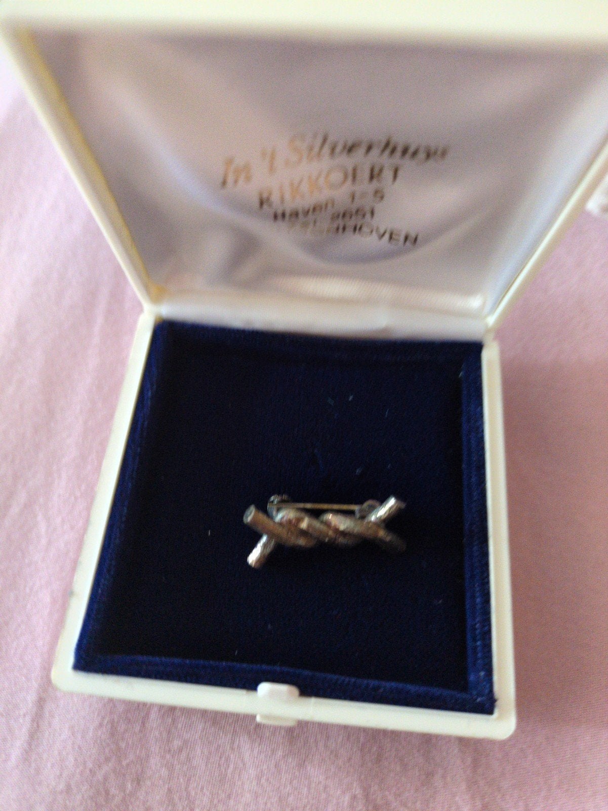Vintage Zilveren Broche - In 't Silverhuys RIKKOERT, Minder dan 4 cm, Ophalen of Verzenden, Zo goed als nieuw, Zilver