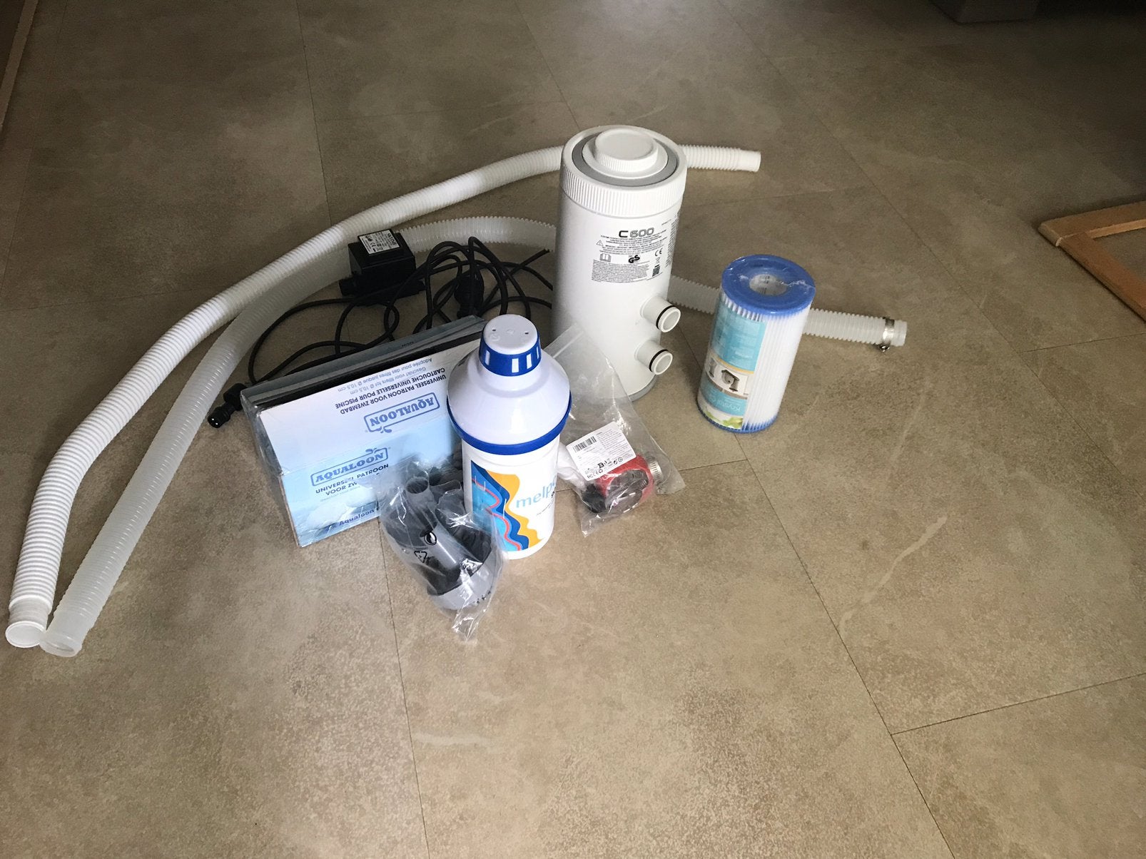 Intex c600 filterpomp plus accessoires., Ophalen, Zo goed als nieuw, Zwembadpomp