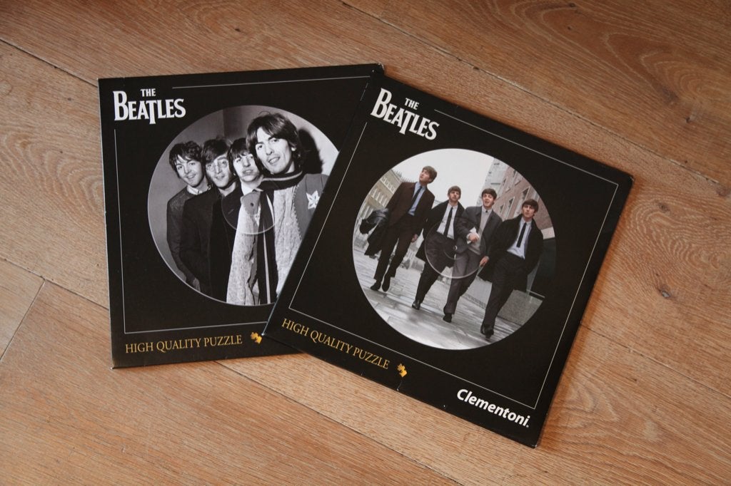 Puzzels van The Beatles in LP stijl (212 stukjes), Ophalen of Verzenden, Minder dan 500 stukjes, Zo goed als nieuw, Legpuzzel