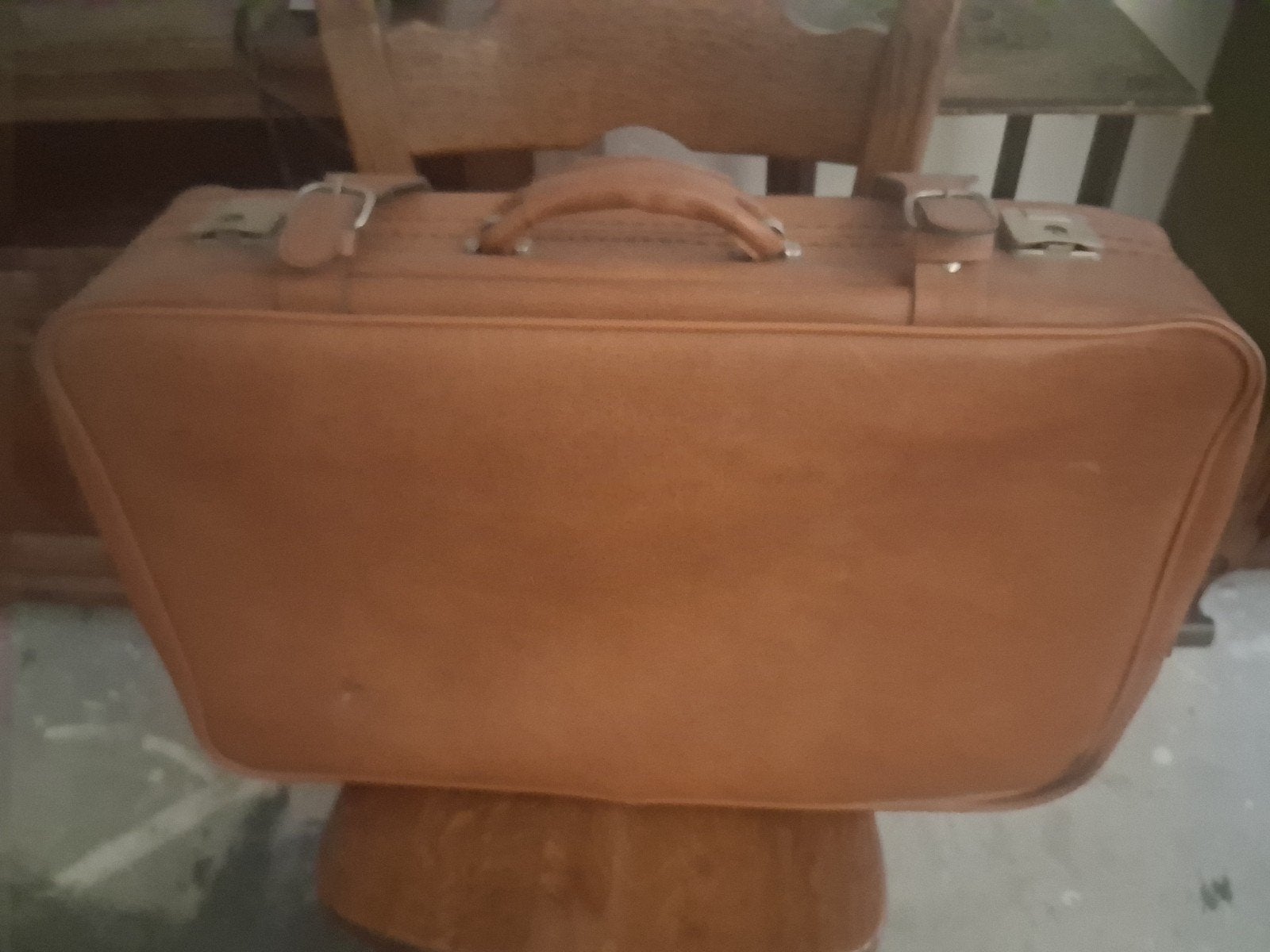 Reiskoffer leer vintage., Sieraden, Tassen en Uiterlijk, Koffers, 45 tot 55 cm, Slot, Leer, Ophalen of Verzenden