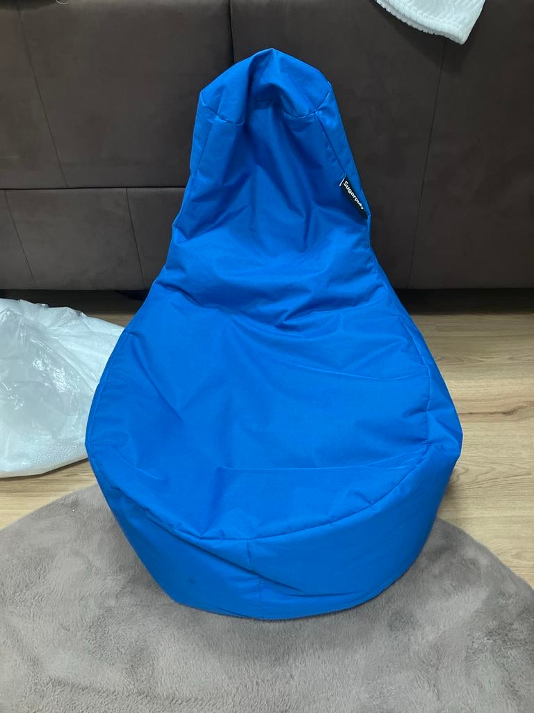 Sugarpufy Zitzak Blauw met Extra Vulling, Huis en Inrichting, Zitzakken, Ophalen, Zo goed als nieuw, Blauw, Zitzak