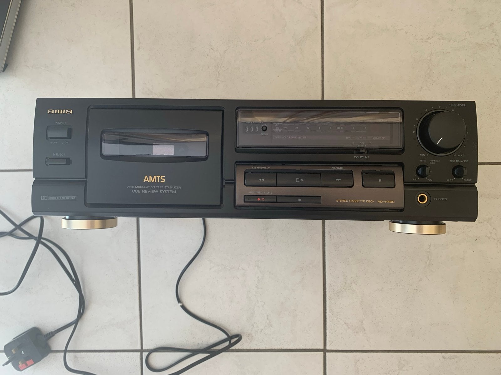 Aiwa AD-F460 Stereo Cassette Deck - Vintage Hifi, Ophalen, Enkel, Overige merken, Tape counter